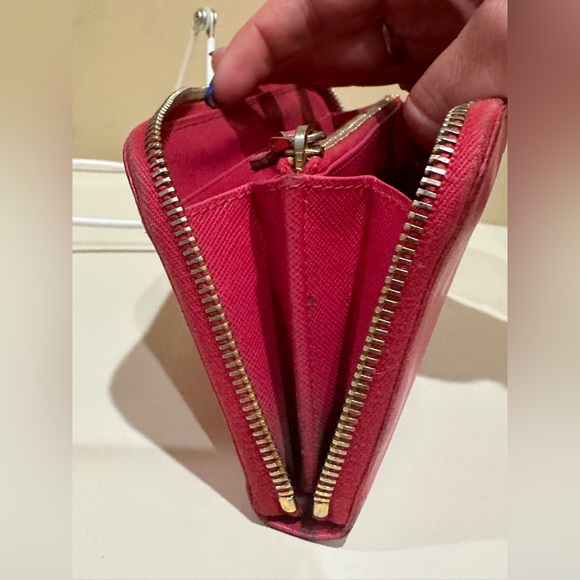 Prada Pink Saffiano Long Zip Wallet - Picture 11 of 13